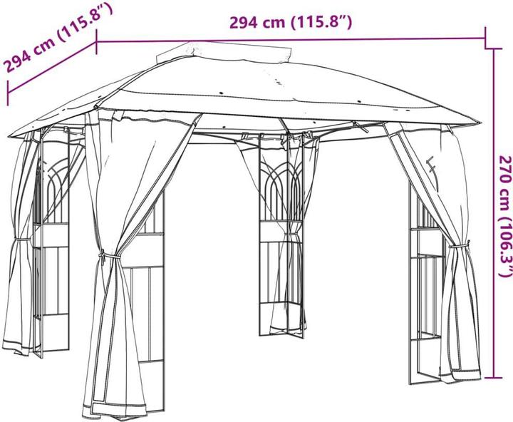 Actual product image VidaXL Prescott (294 cm, 294 cm)