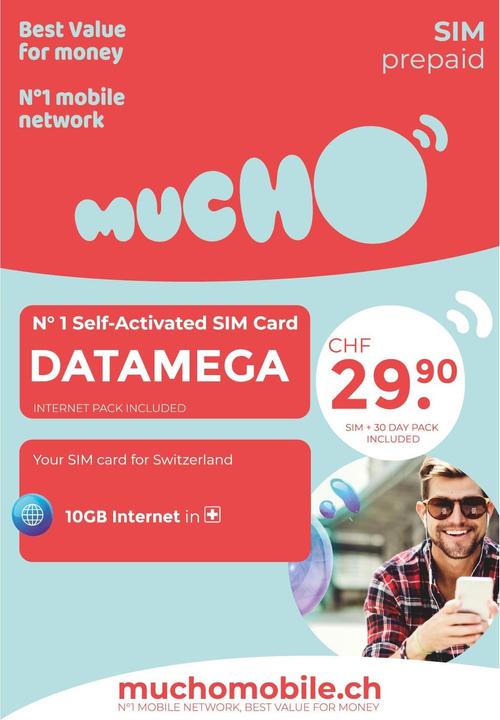 Actual product image BeeOne SIM card MUCHO Mobile Pack DATAMEGA