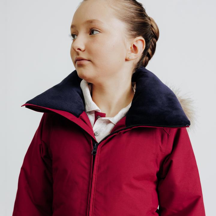 Produktbild Fouganza Kids' Waterproof and Warm Horse Riding Jacket 500 - Purple/Cherry (146)