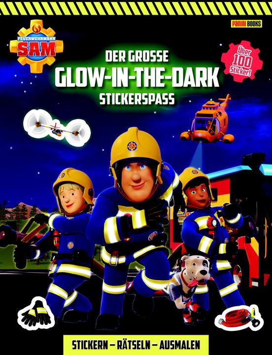 Produktbild Panini Feuerwehrmann Sam: Der grosse Glow-in-the-Dark Stickerspass: Stickern - Rätseln - Ausmalen