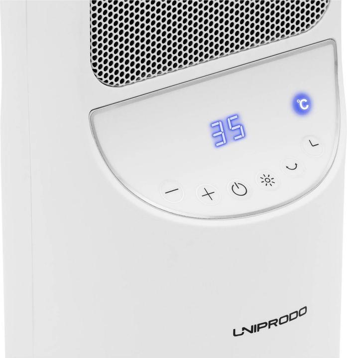 Actual product image Uniprodo Electric heater - 1200/2000 W - swivel - white (2000 W)