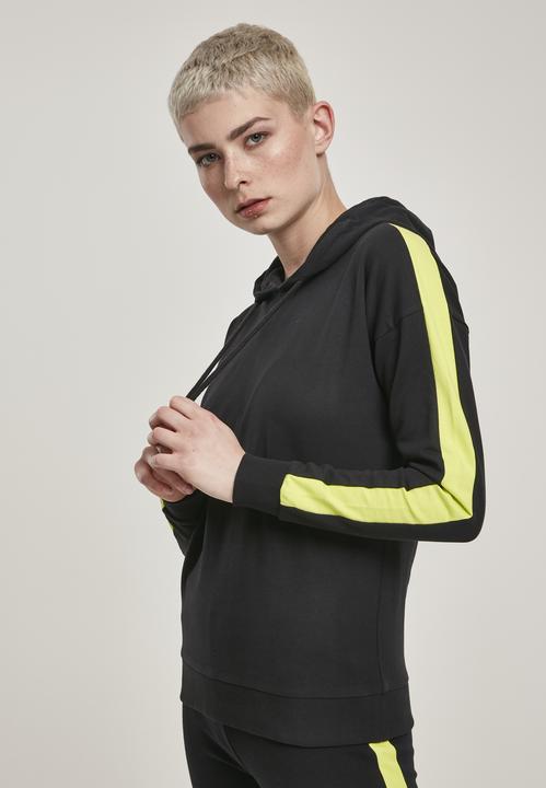 Actual product image Urban Classics Ladies Neon Shoulder Stripe Hoody (XS)