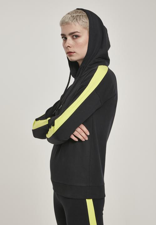 Actual product image Urban Classics Ladies Neon Shoulder Stripe Hoody (XS)
