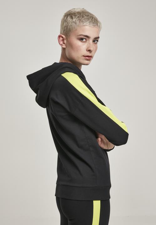 Actual product image Urban Classics Ladies Neon Shoulder Stripe Hoody (XS)