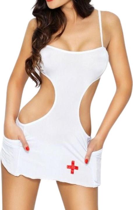 Actual product image Passion Nurse Costume with Cut-outs (S, M)