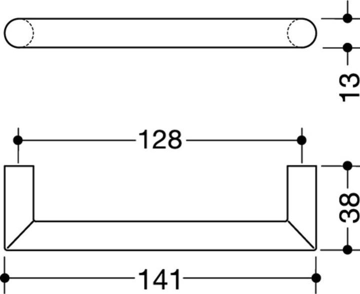 Produktbild Hewi Möbelgriff 562.13B128 Kunststoff 99 reinweiss matt 128 mm Ø 13 mm