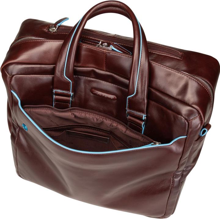 Actual product image Piquadro Pilot case Blue Square Wheeled Briefcase 4729 (20 l)