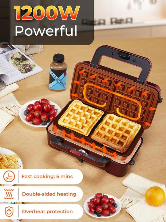 Produktbild Housnat Sandwichmaker mit Waffel- und Grillfunktion