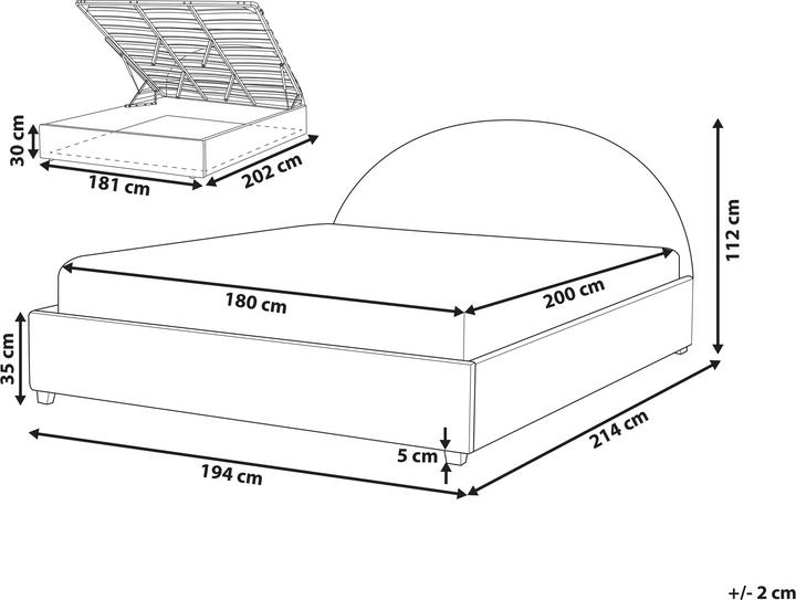 Actual product image Beliani Vaucluse (180 x 200 cm)