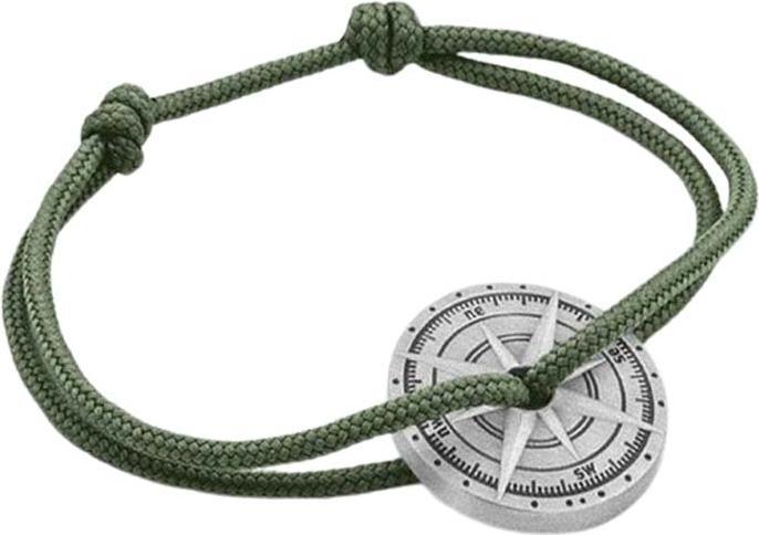 Le vent à la française Armband Argent Vieilli - Khaki