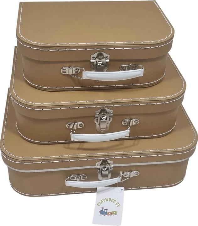 Playwood Set de valises en carton Marron, 3pcs.