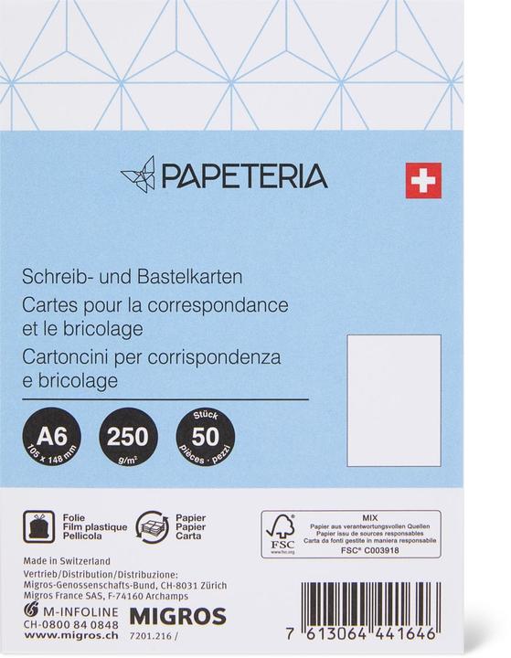 Produktbild Papeteria Schreib- und Bastelkarten