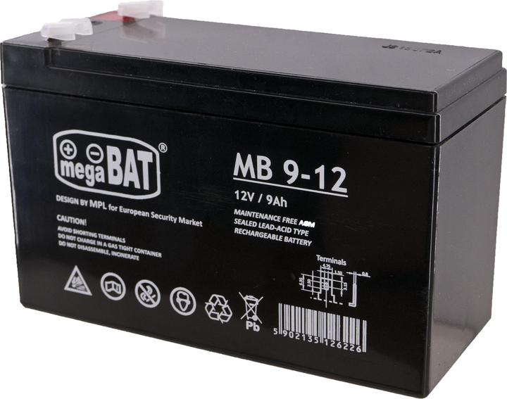 Produktbild MPL MegaBat MB 9-12 - Plombierte Bleisäure (VRLA) - 12 V - 5 Stück(e) - Schwarz - 9