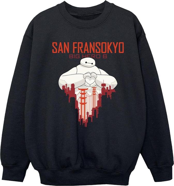 Disney Big Hero 6 Baymax San Fransokyo Heart Sweatshirt Mädchen