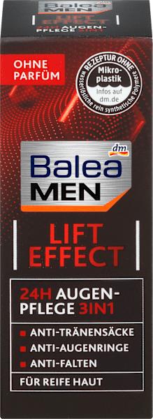 Produktbild dm Balea MEN Augencreme Lift Effect 24h Augenpflege 3in1 (Augenpflege Serum, 15 ml, Tag + Nacht)