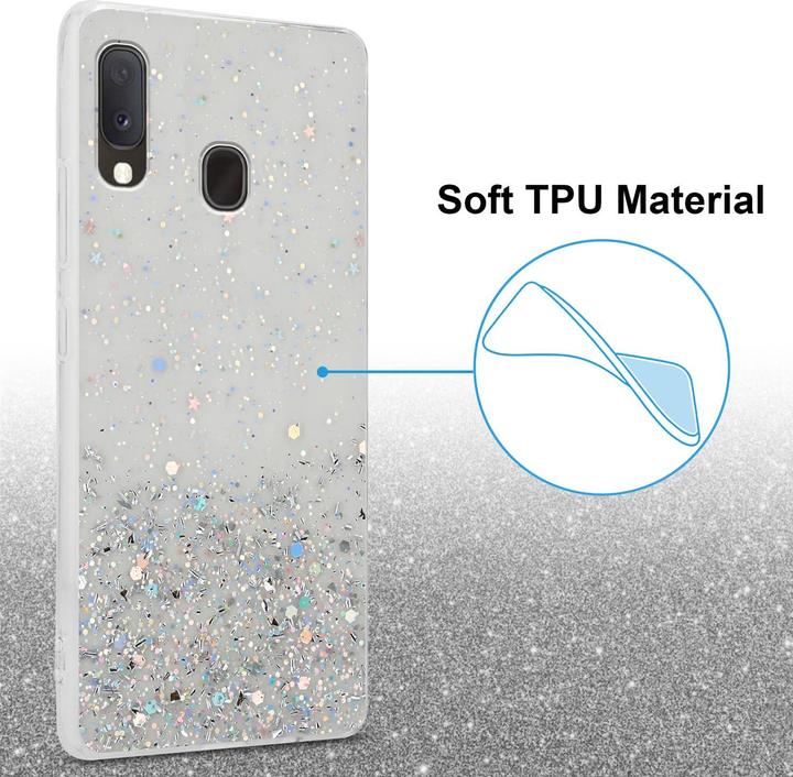 Image du produit Cadorabo Couverture TPU paillettes scintillantes (Samsung Galaxy A20e, Samsung Galaxy A10e)