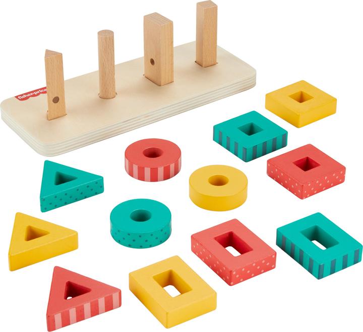 Produktbild Fisher-Price Buntes Holz-Stapelspielset