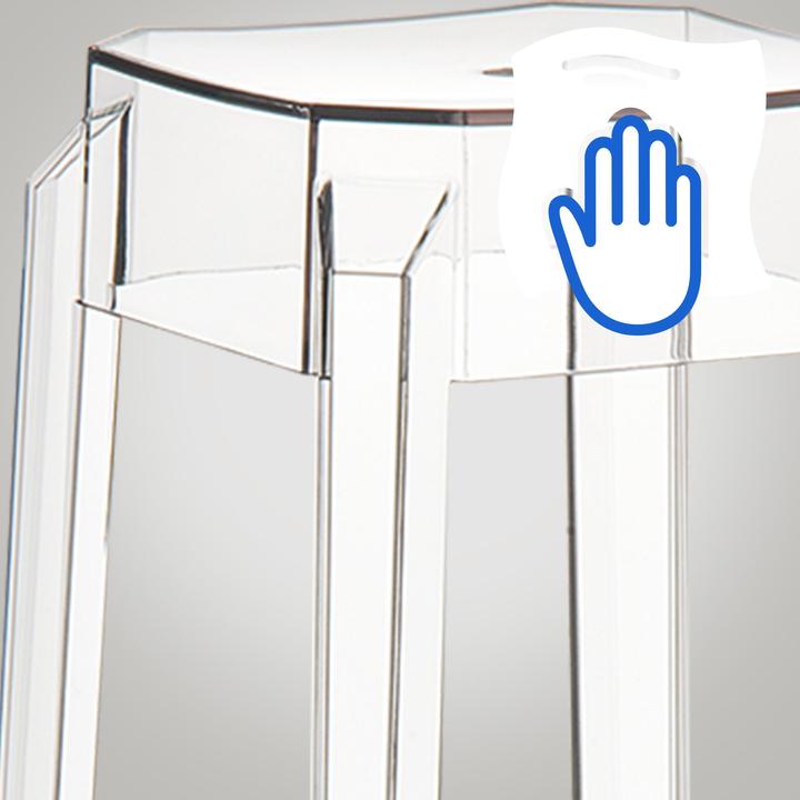 Actual product image CLP Set of 2 bar stools Fox, transparent