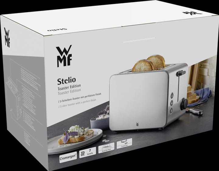 Actual product image WMF Stelio double-slot toaster with bread roll top and bagel function
