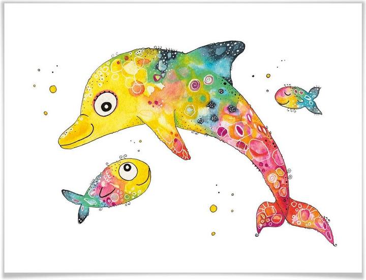 Actual product image Trenddeko dolphin (60 x 50 cm)