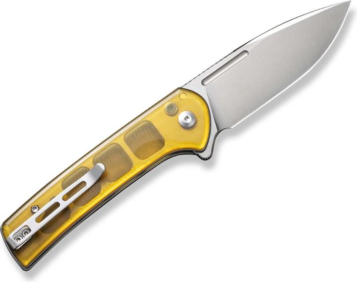 Actual product image Civivi Conspirator Button Lock Ultem Amber (8.80 cm)