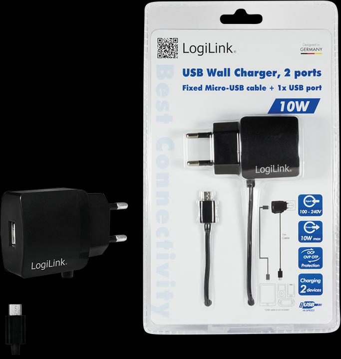 Produktbild LogiLink USB Steckdosenadapter (10 W)