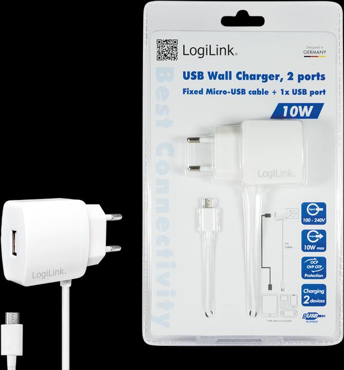 Produktbild LogiLink USB Steckdosenadapter (10 W)