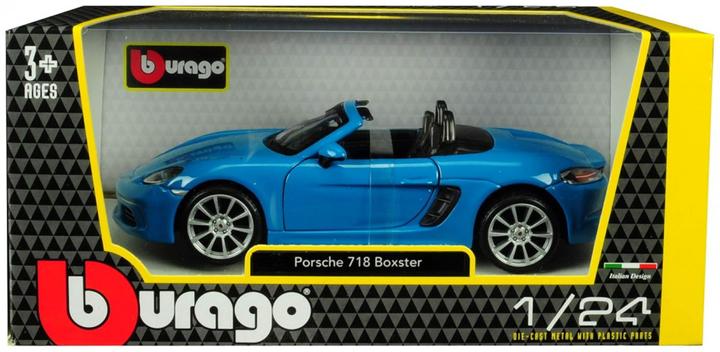 Actual product image Bburago Porsche 718 Boxster Blue 1/24