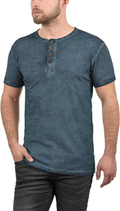 Immagine prodotto Solid Tihn T-Shirt A Maniche Corte Maglietta Da Uomo Con Collo Grandad In Cotone 100% (S)