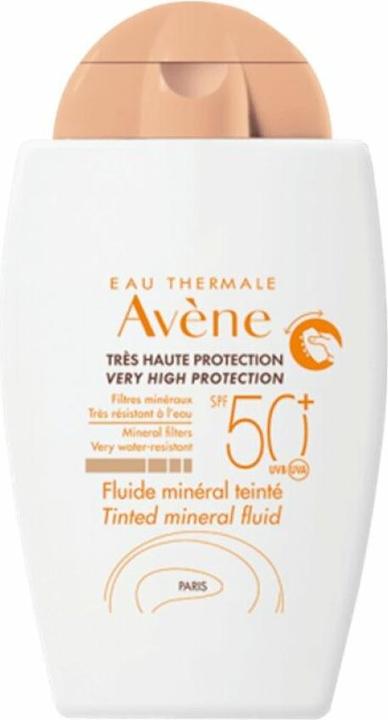 Actual product image Avène Solar fluid mineral tinted SPF50+ (Suntan cream, SPF 50+, 40 ml, 72 g)