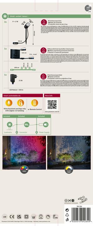 Produktbild Paulmann Outdoor Plug & Shine Zigbee Pike Starterset (330 lm, IP44)