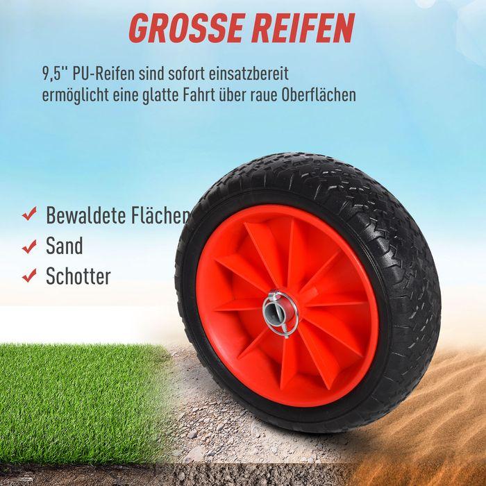Produktbild Swisshandel24 Alu Kanuwagen Kajakwagen Surfwagen klappbar mit Gurt Kunstleder-Räder Silber bis 75 kg 68x44,5x40cm