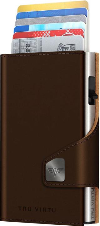 Immagine prodotto Tru Virtu Portafoglio Click & Slide Vegan Organic Apple Marrone/Argento