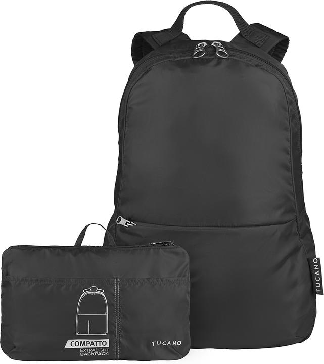 Actual product image Tucano Compatto Eco XL -kokoontaitettava reppu, musta