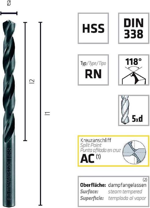 Produktbild Alpen Spiralbohrer HSS - MAYKESTAG (5.5 mm)