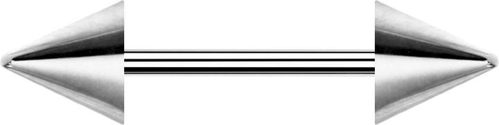 Immagine prodotto Star Piercing Micro bilanciere argento con due coni (Acciaio chirurgico 316L)