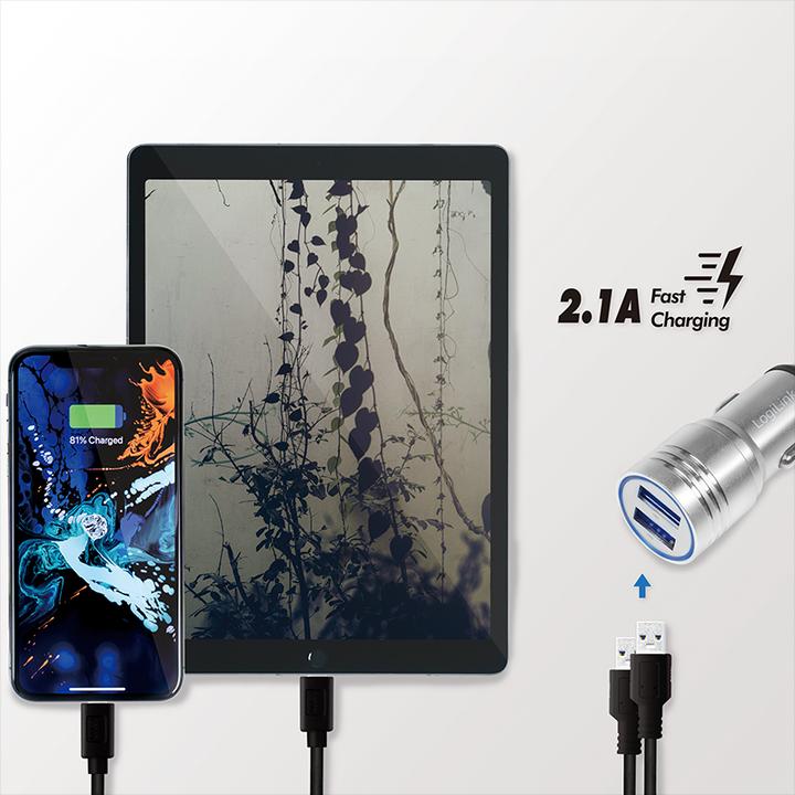Produktbild LogiLink USB Kfz Ladeadapter