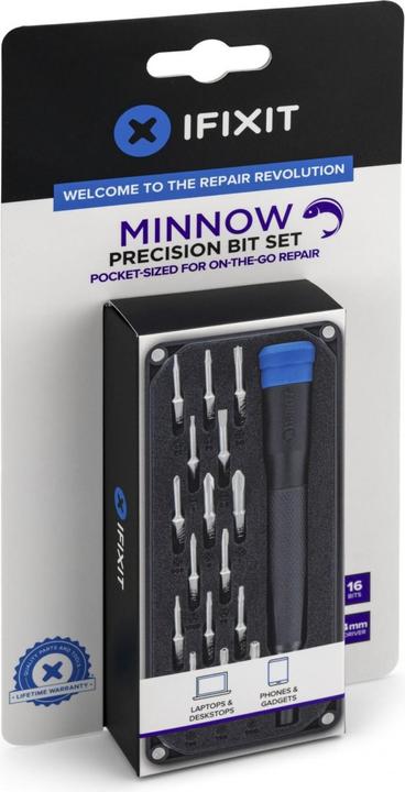 Image du produit iFixit Set de réparation Minnow (000, 0, P5 Y000, TR8, PZ1 1x, Y0, TR10 P2, T5 TR6, T4, 2,5 mm T3)