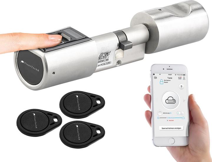 VisorTech Electronic door lock cylinder (Fingerprint)