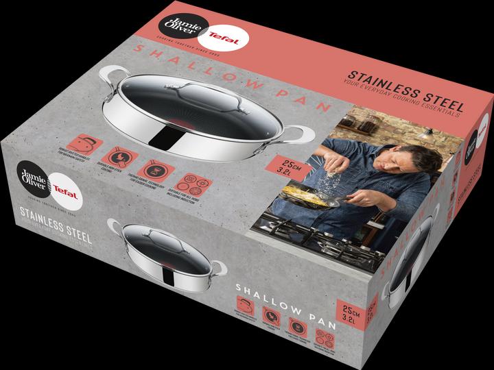 Actual product image Tefal Jamie Oliver Kitchen Essentials Pfanne E3147144 (25 cm, Pan set + pot set, Stainless steel)