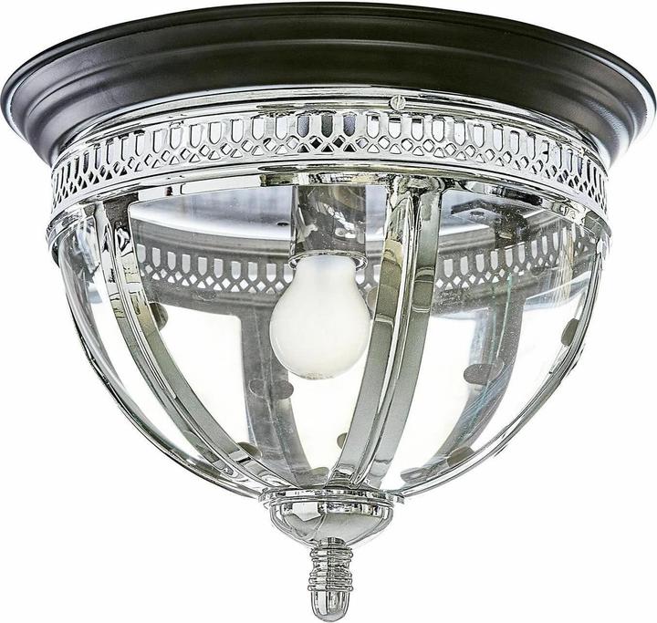 Loberon Applique & plafonnier Toole argent/noir (E14)