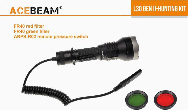 Produktbild AceBeam L30 II LED Taschenlampe Jagdset (16.20 cm, 4000 lm)