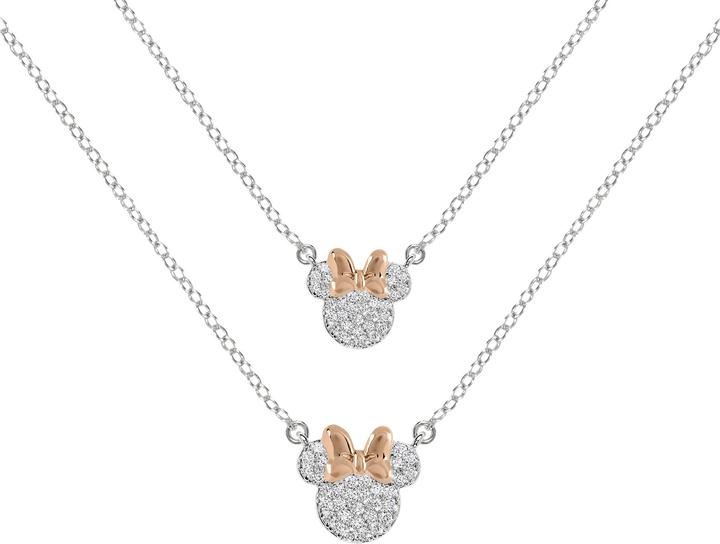 NoName MINNIE - Set Maman & Fille - 2 Colliers Shiny en Laiton Plaqué Argent (Sterling Silver)