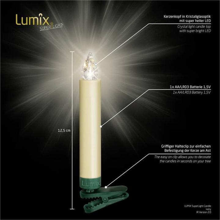 Actual product image Krinner LED Christmas tree candle Superlight Starter Set (10 x)