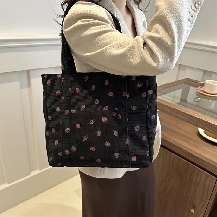 Actual product image Only-Bags.Store Grosse Kapazität Mode Casual Tote Bag, süsse Umhängetasche mit einfachem Tragegriff, vielseitige