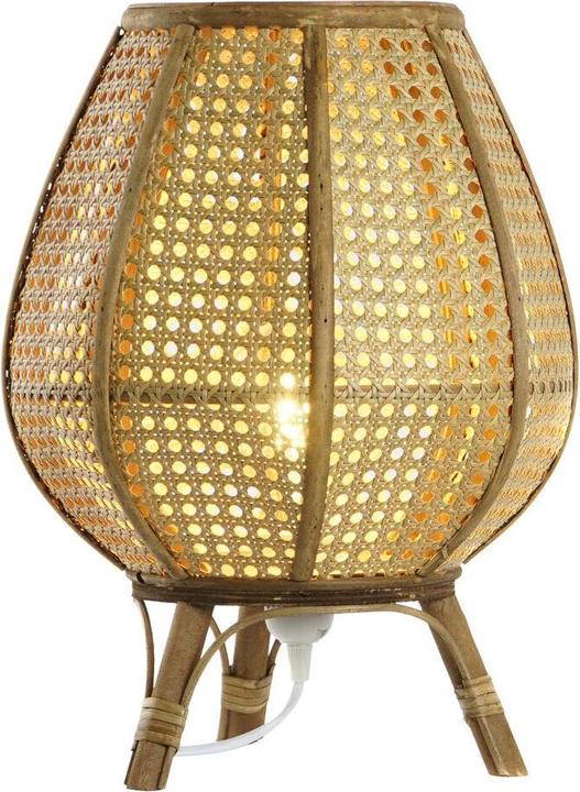 Actual product image DKD Home Decor Desk lamp Brown Rattan 50 W (29 x 29 x 40 cm)