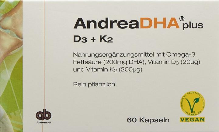 Actual product image Andreabal plus omega-3 vitamin D3 + vitamin K2 (60 Piece, Capsules, 500 g)