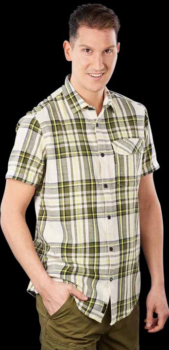 Produktbild Pme Legend Short Sleeve Shirt Slub Check Ruby Olivine (S)