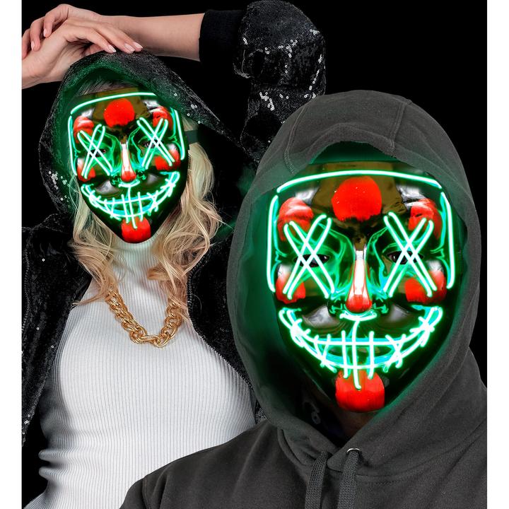 Produktbild Widmann Gruselige X Maske mit Grüner LED Beleuchtung