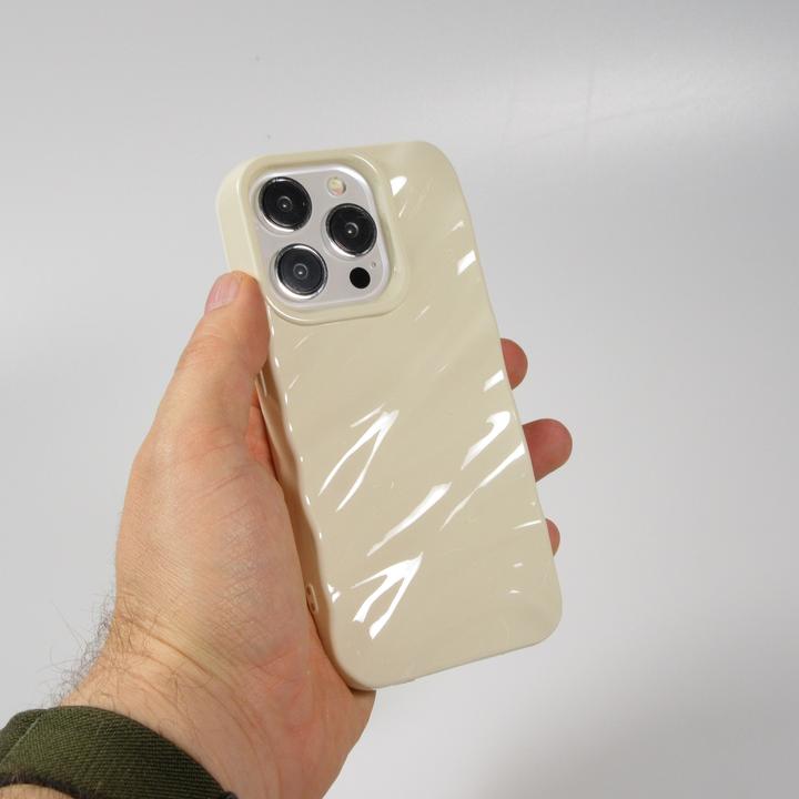 Actual product image PhoneLook Coque Silicone avec forme de vague 3D mat (Apple iPhone 15 Pro)